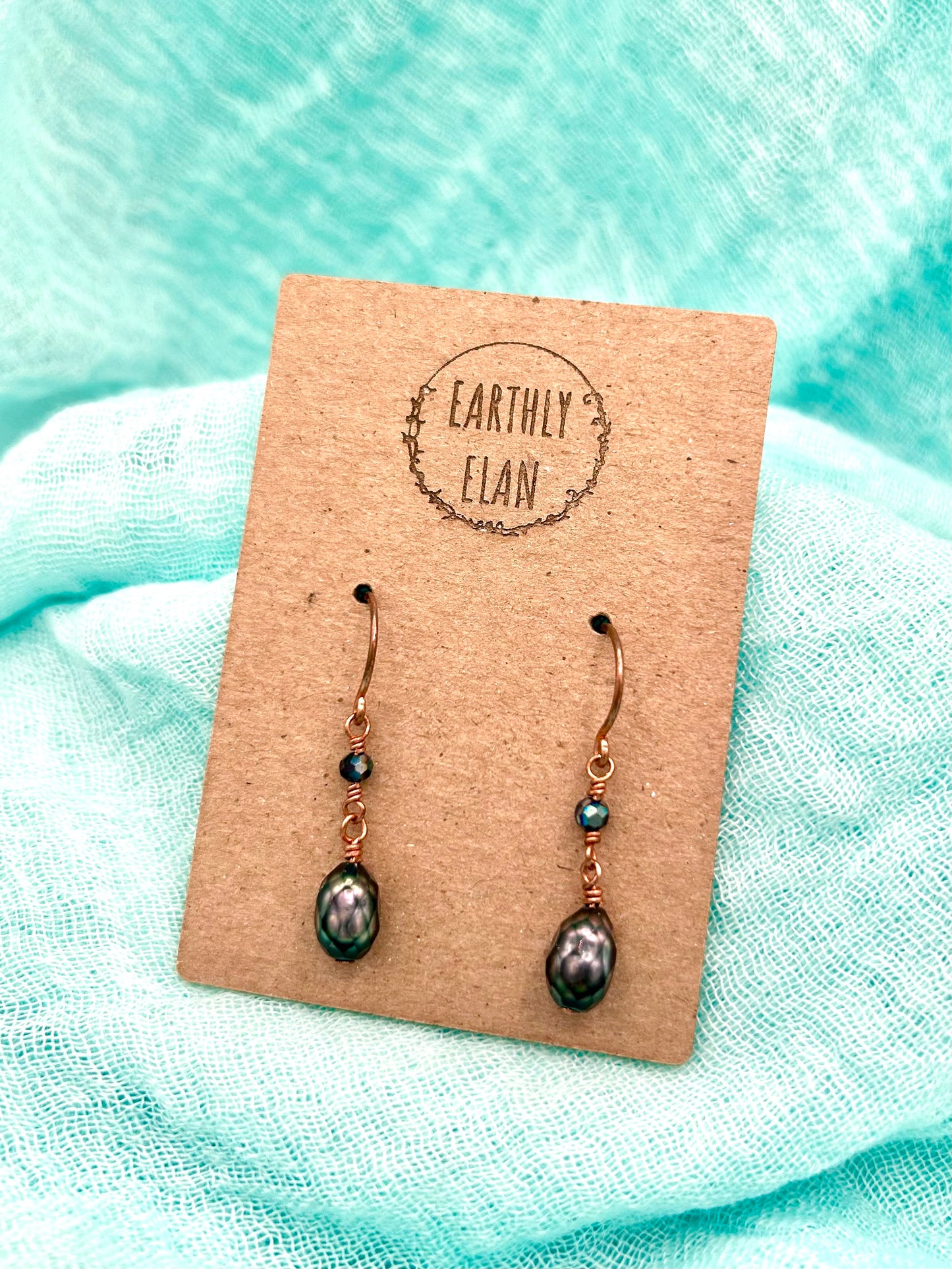 Faceted Pearl Earrings