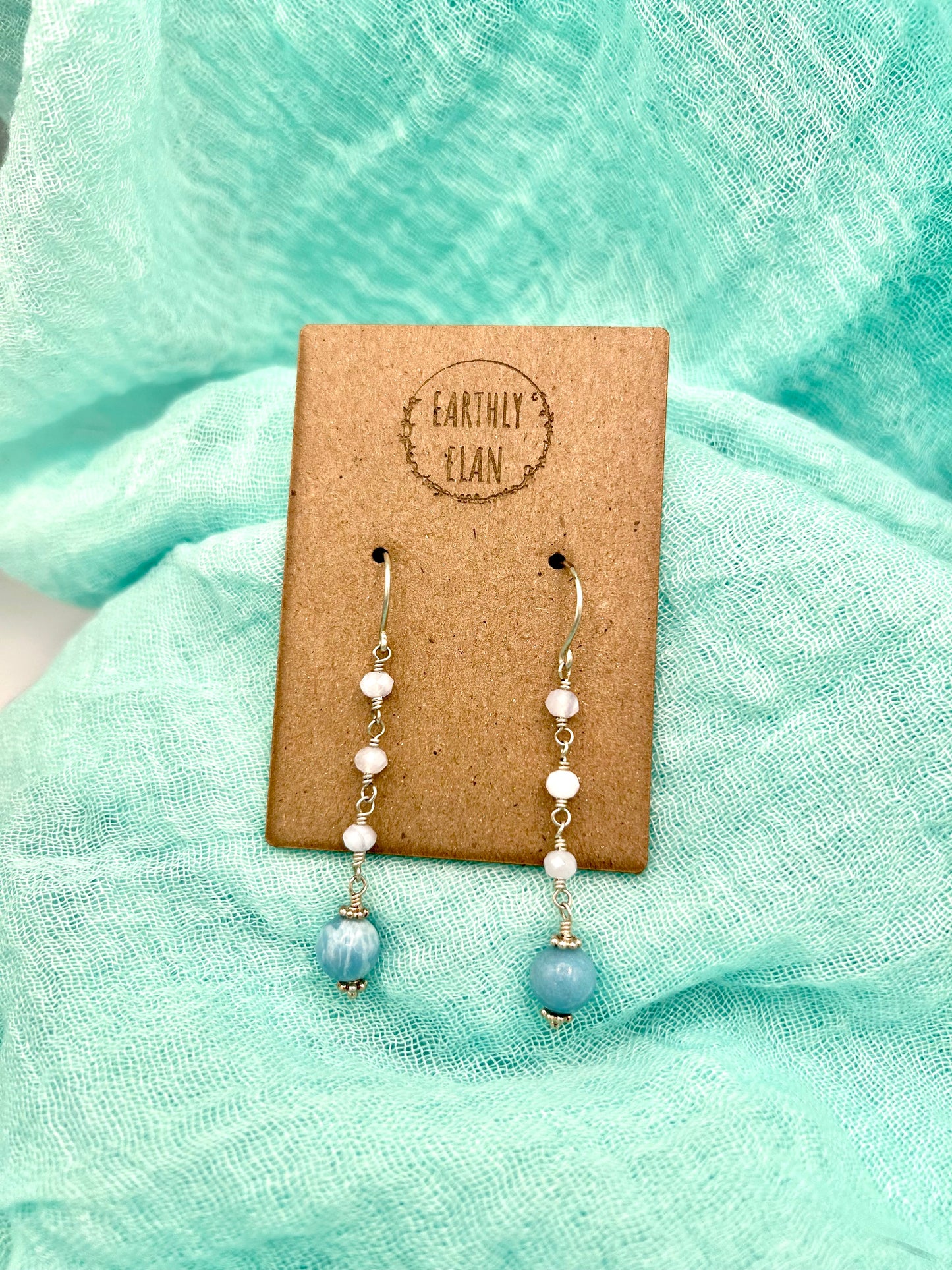 Larimar and Aquamarine Earrings