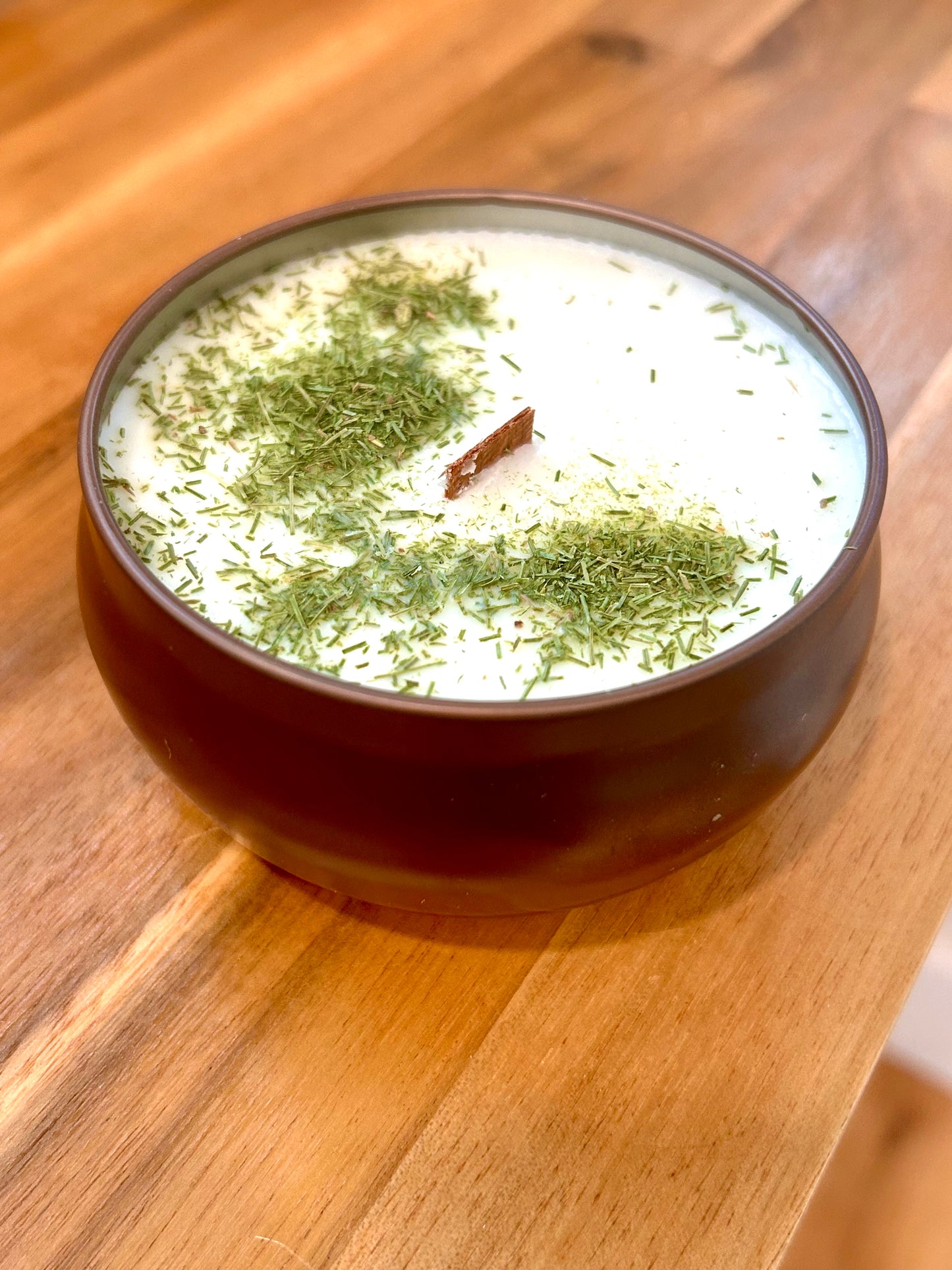 Maine White Pine Copper Tin Candle - Earthly Elan