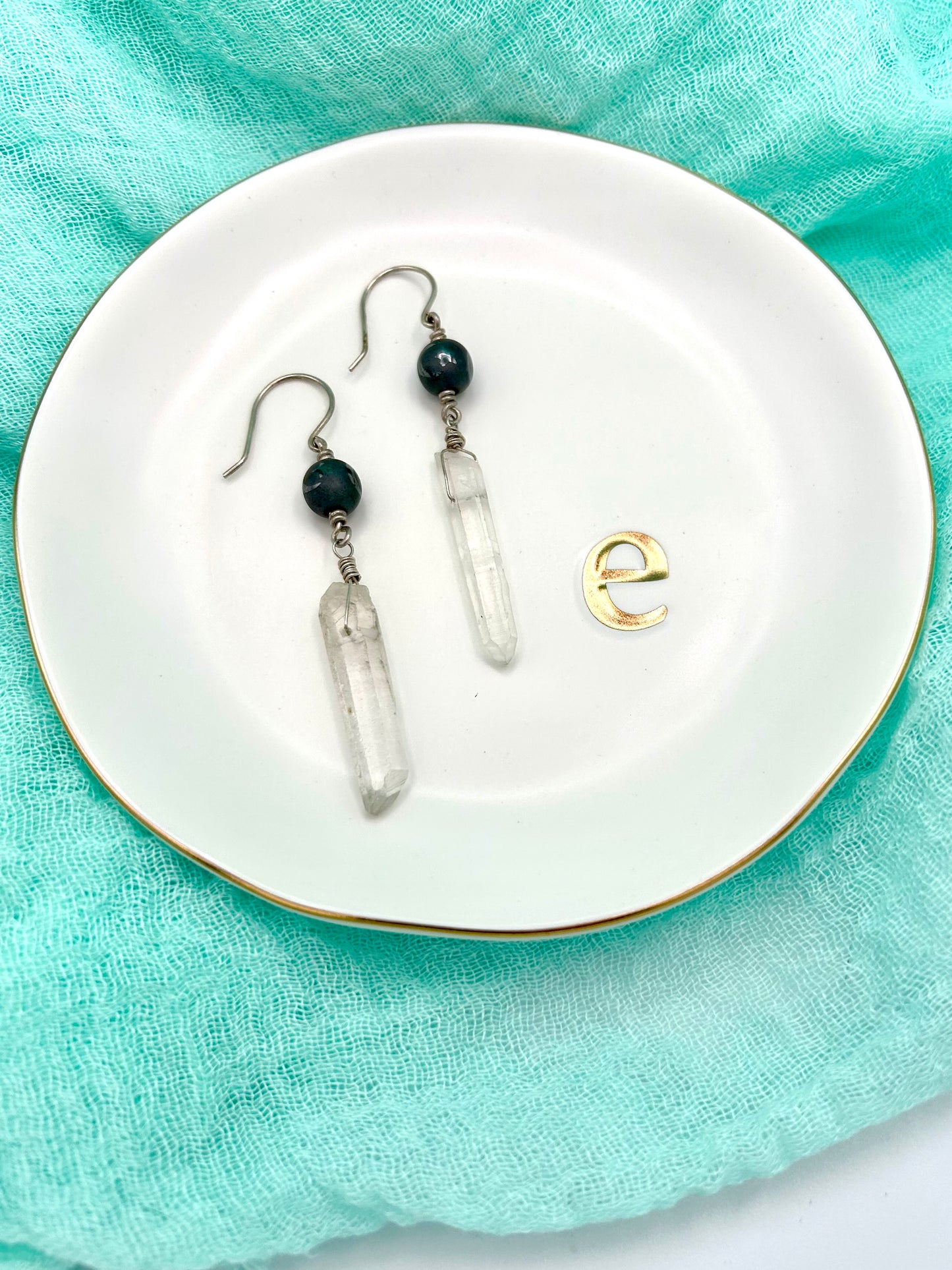 Quartz & Hematite Earrings