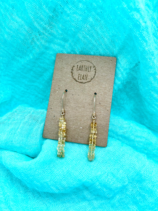 Citrine Bar Earrings