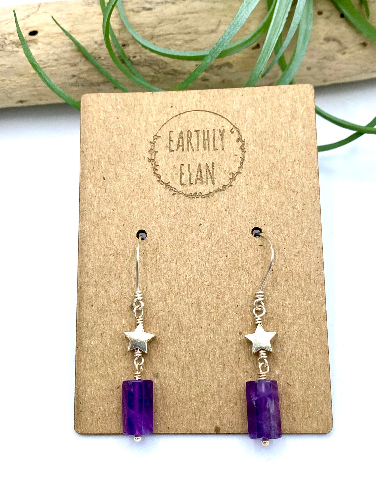 Gemstone Pillar Earrings - Earthly Elan