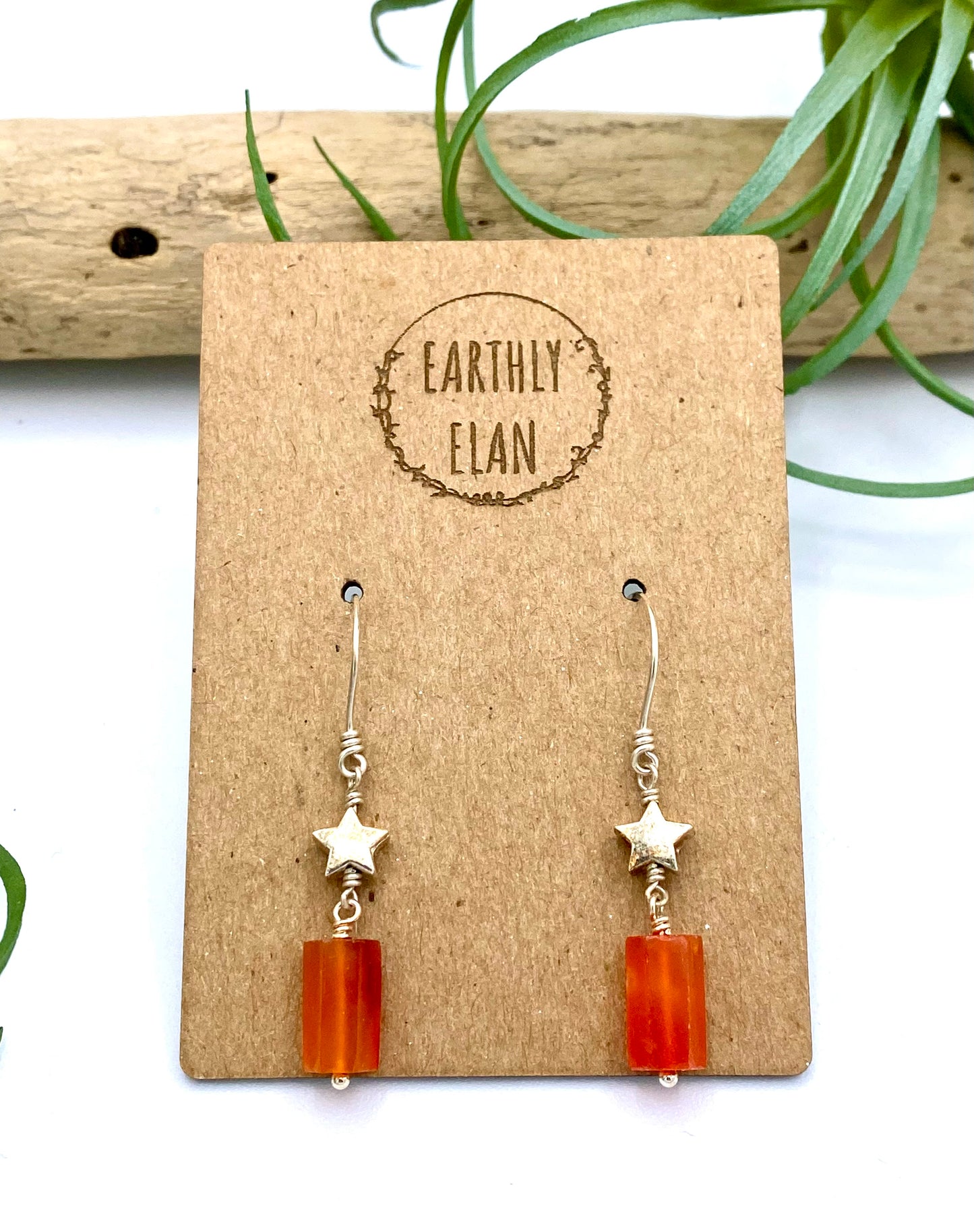 Gemstone Pillar Earrings - Earthly Elan