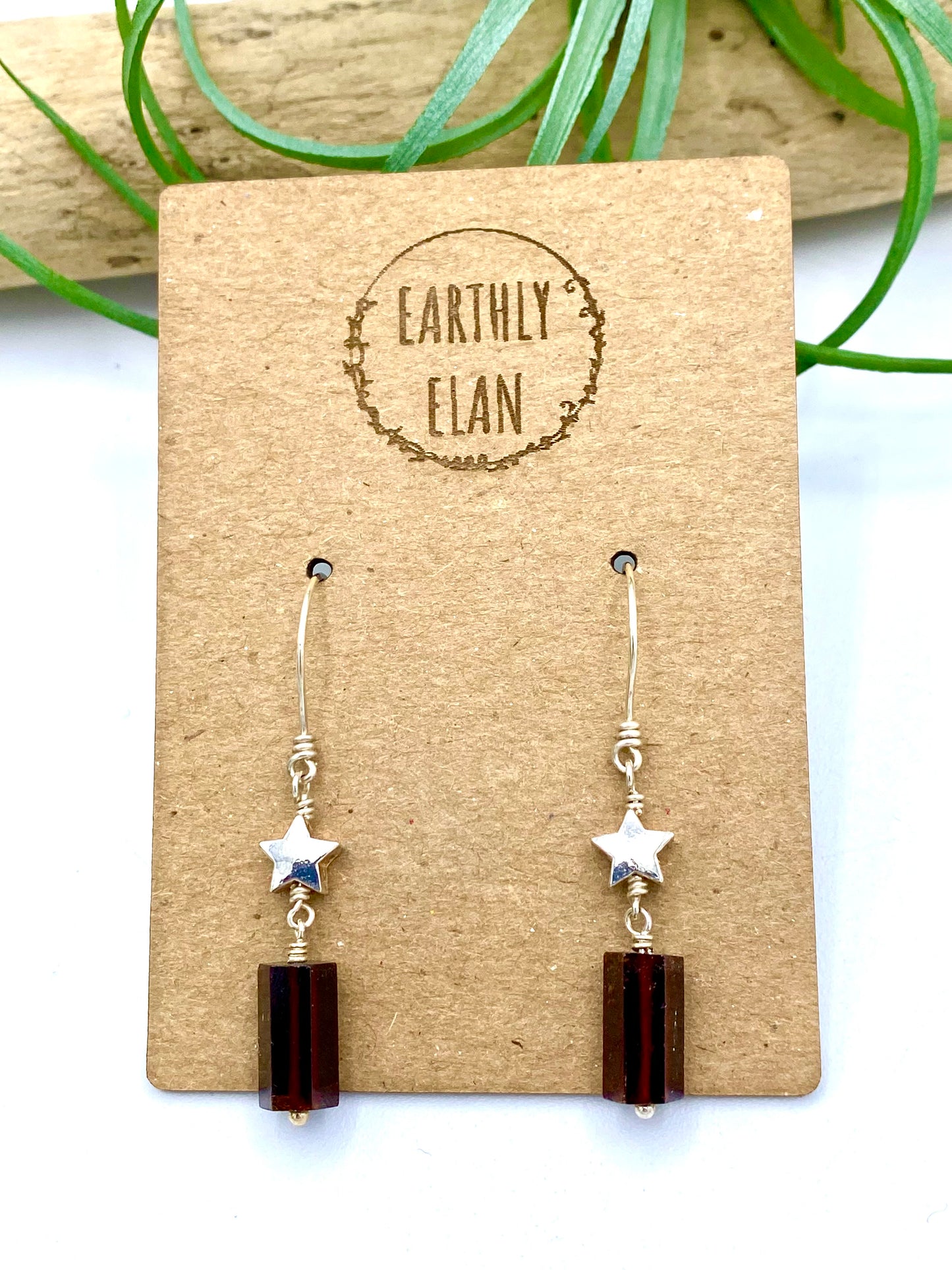 Gemstone Pillar Earrings - Earthly Elan