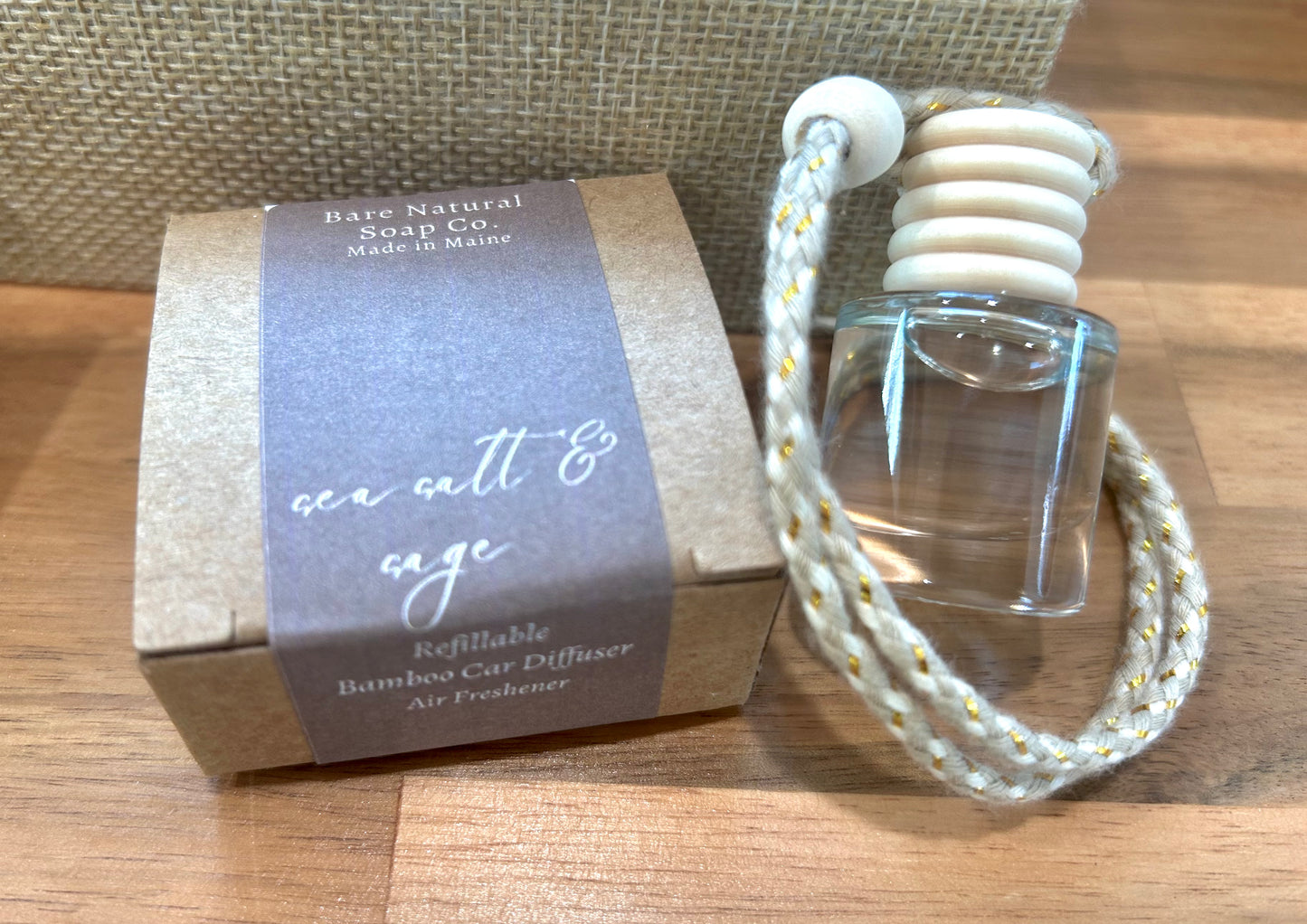 Refillable Bamboo Car Diffuser - Earthly Elan