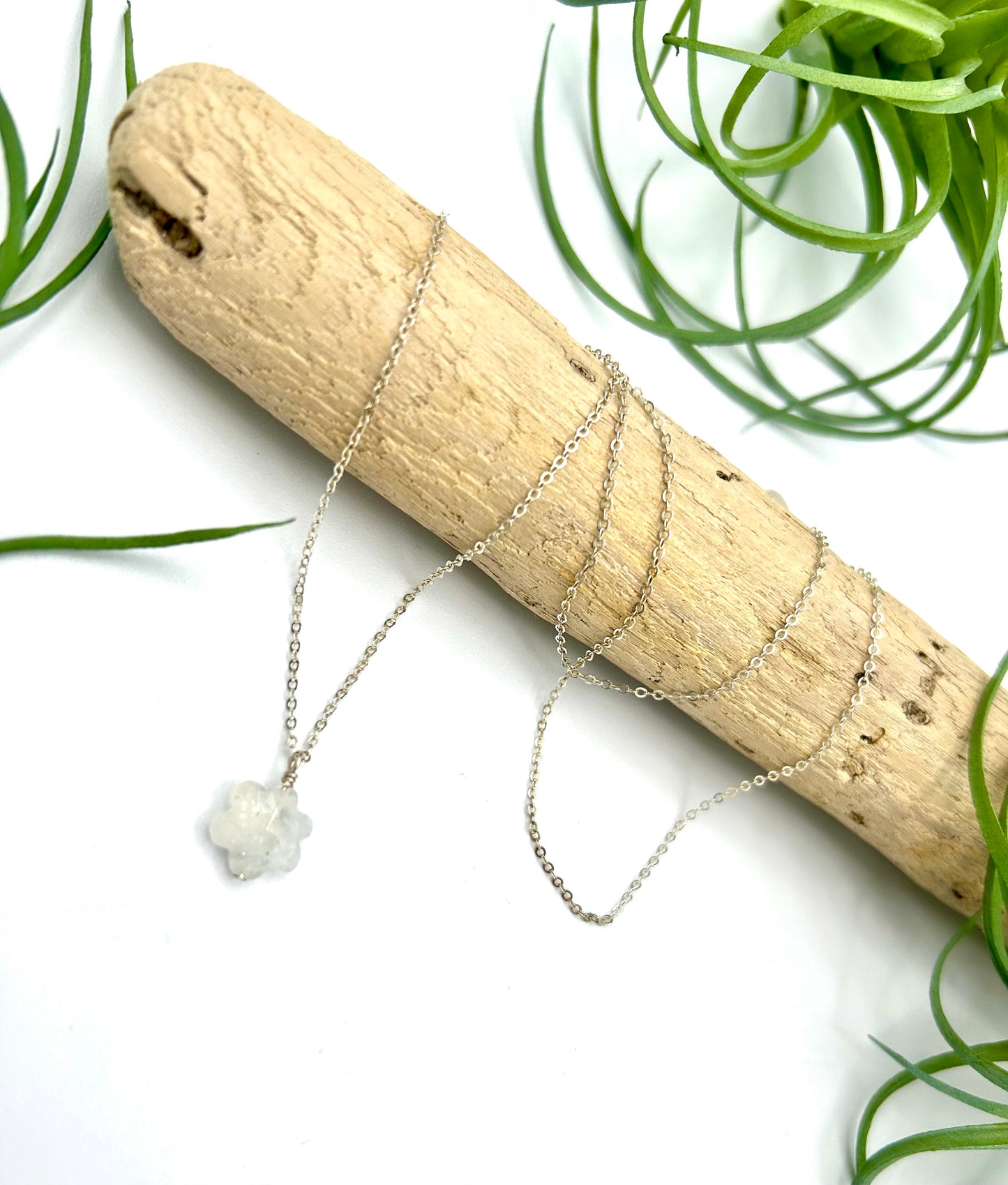 Gemstone Flower Necklace - Earthly Elan