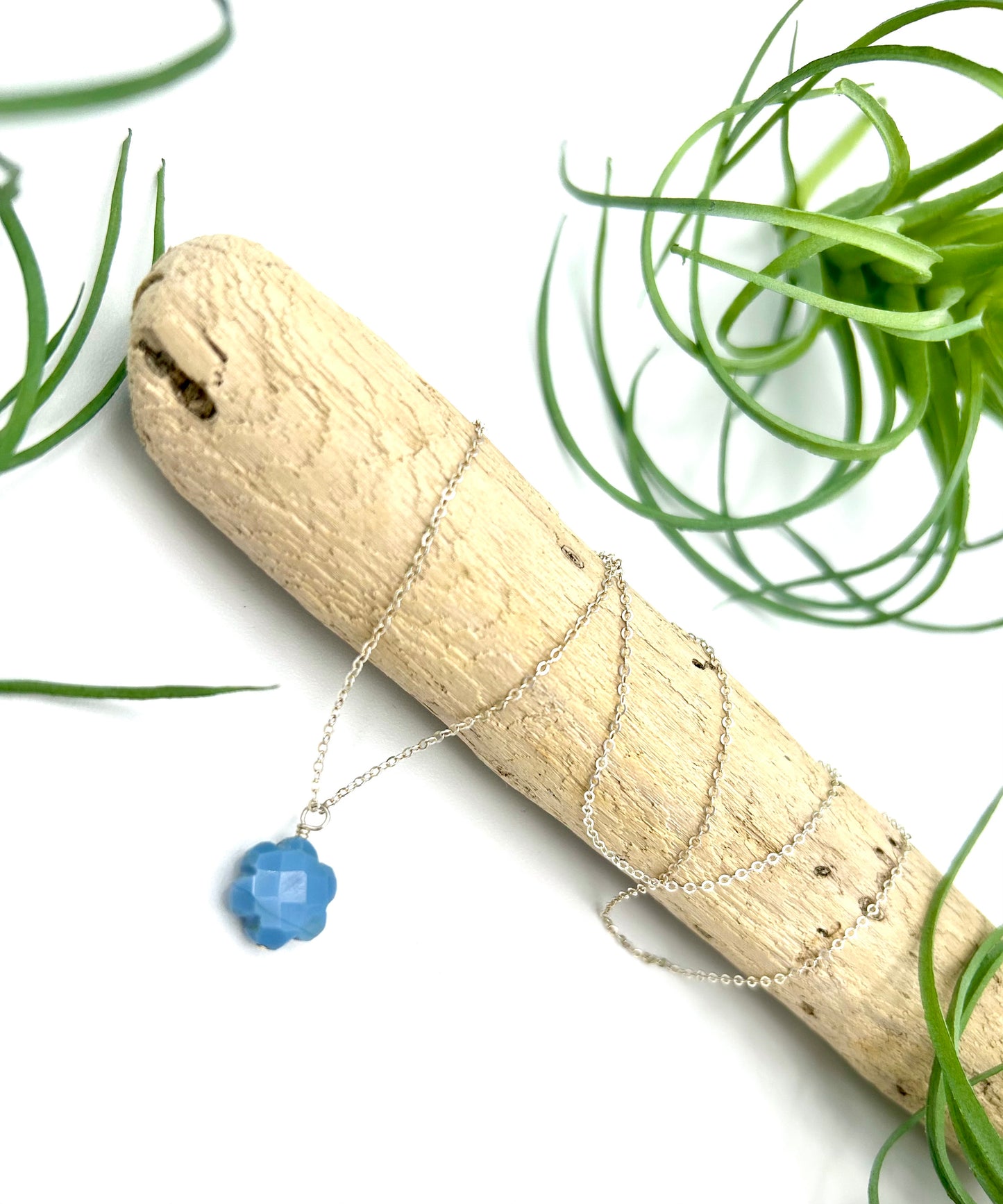 Gemstone Flower Necklace - Earthly Elan