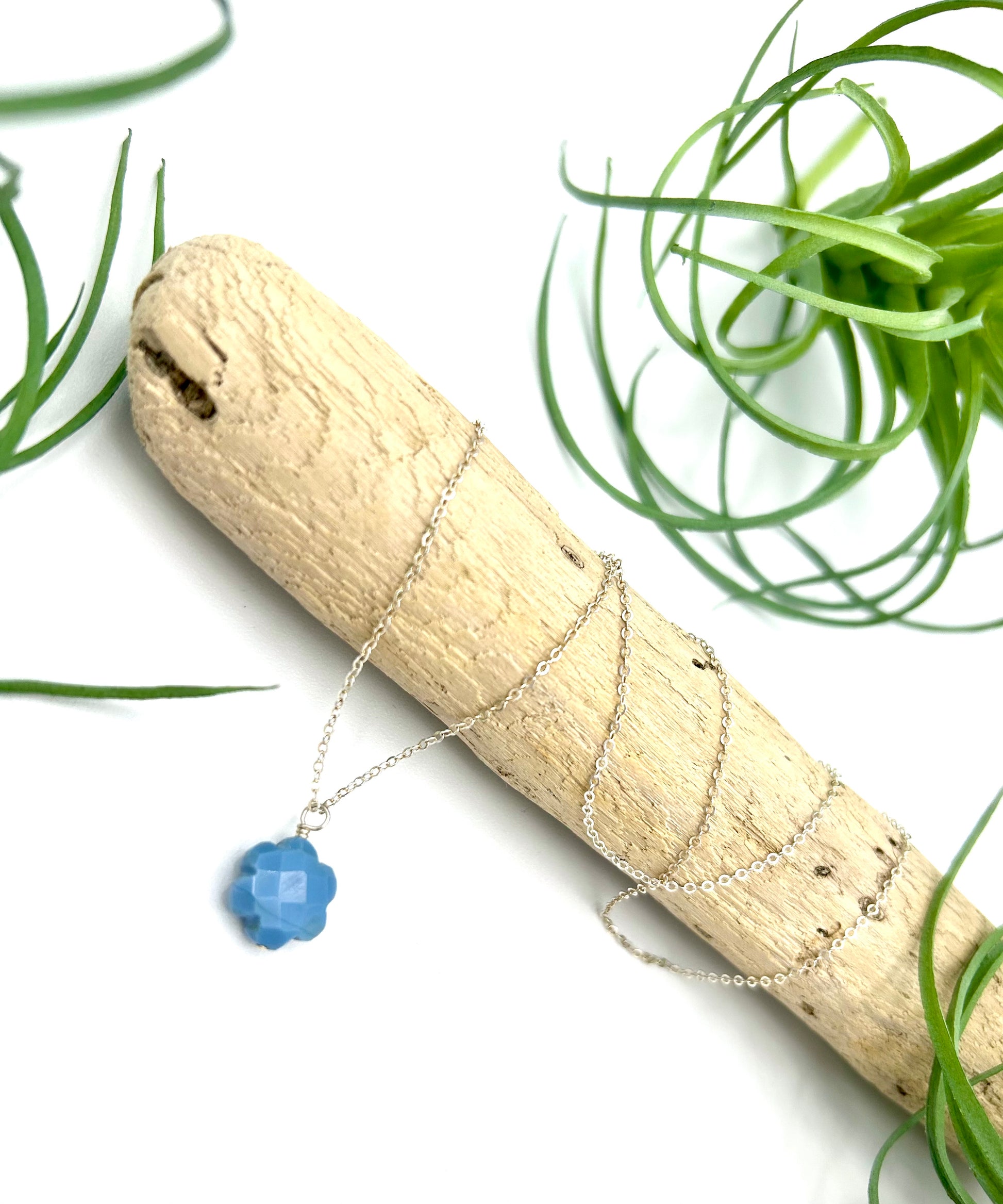 Gemstone Flower Necklace - Earthly Elan