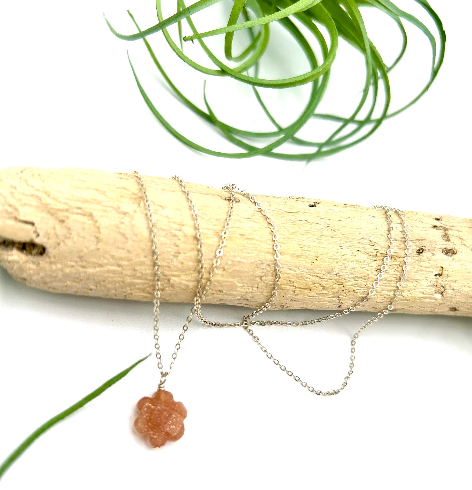 Gemstone Flower Necklace - Earthly Elan