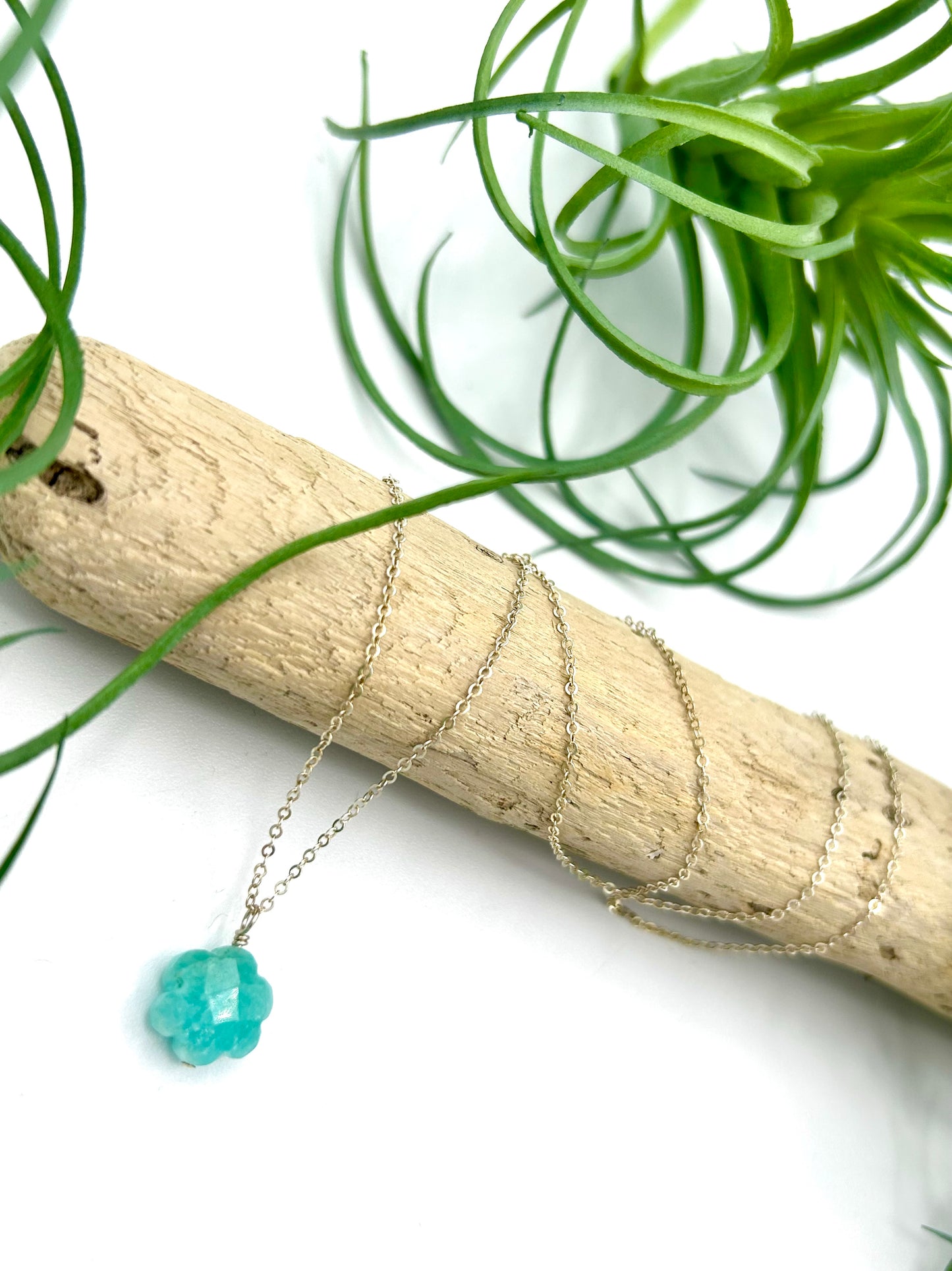 Gemstone Flower Necklace - Earthly Elan