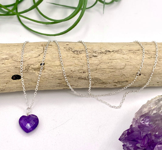 Gemstone Heart Necklace - Earthly Elan