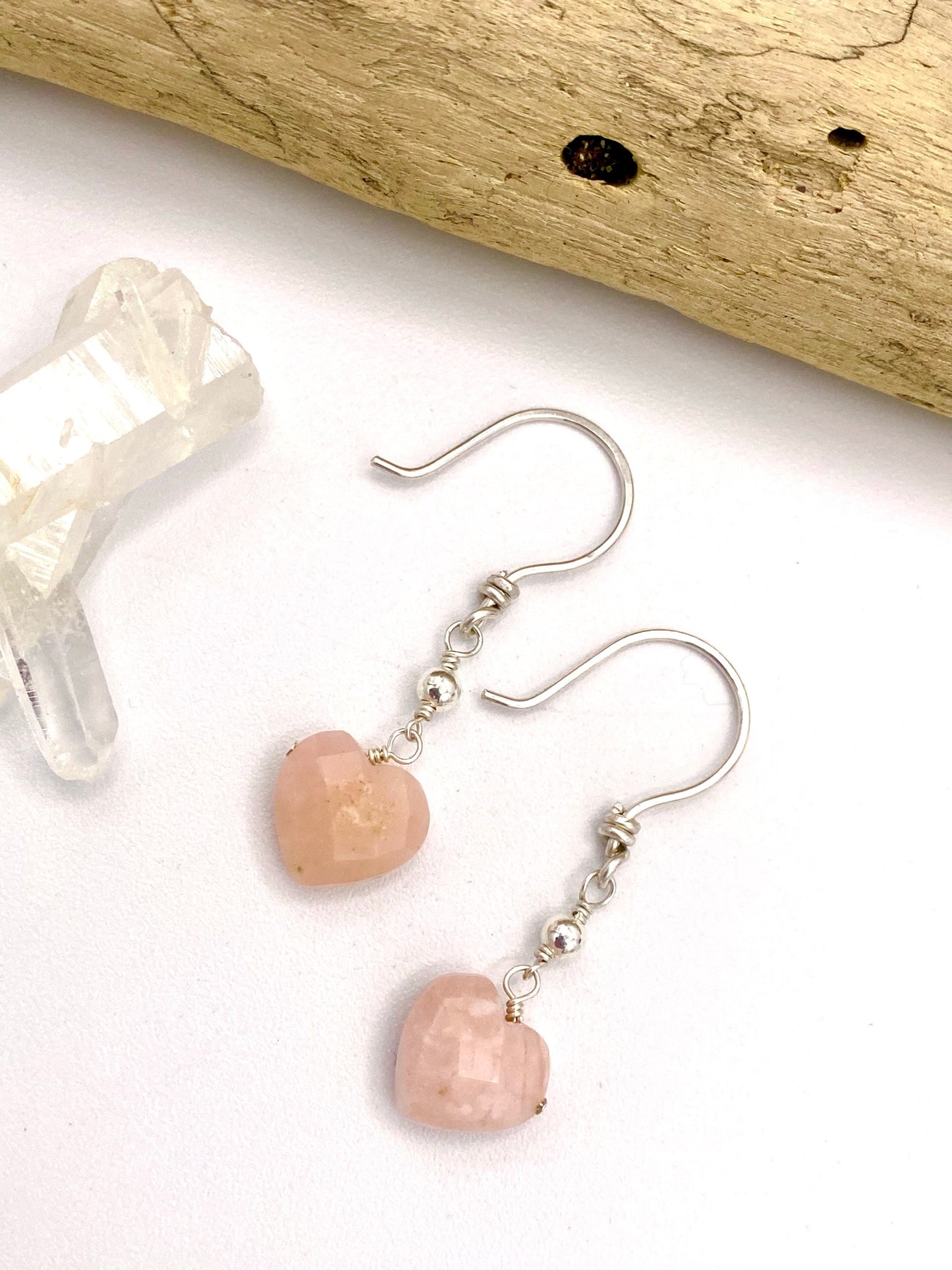 Gemstone Heart Earrings