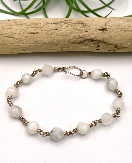 Star Cut Moonstone Bracelet - Earthly Elan