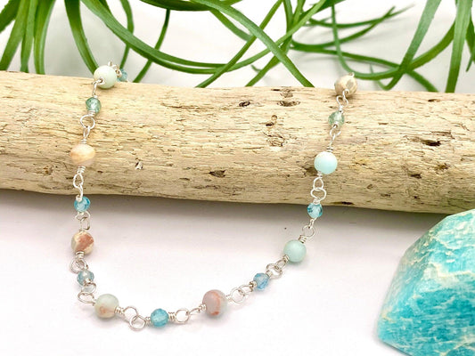 Impression Jasper Apatite Anklet - Earthly Elan