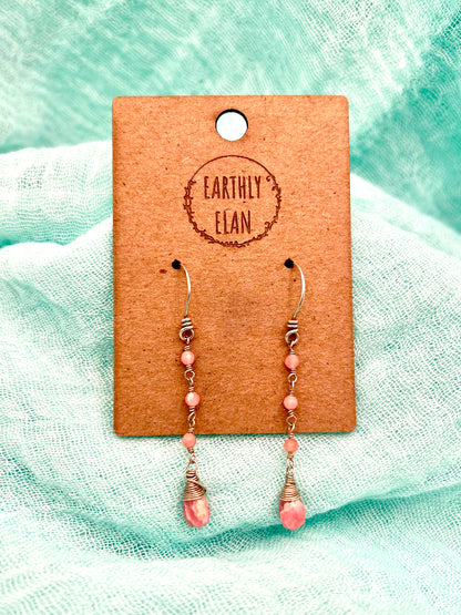 Rhodochrosite Earrings