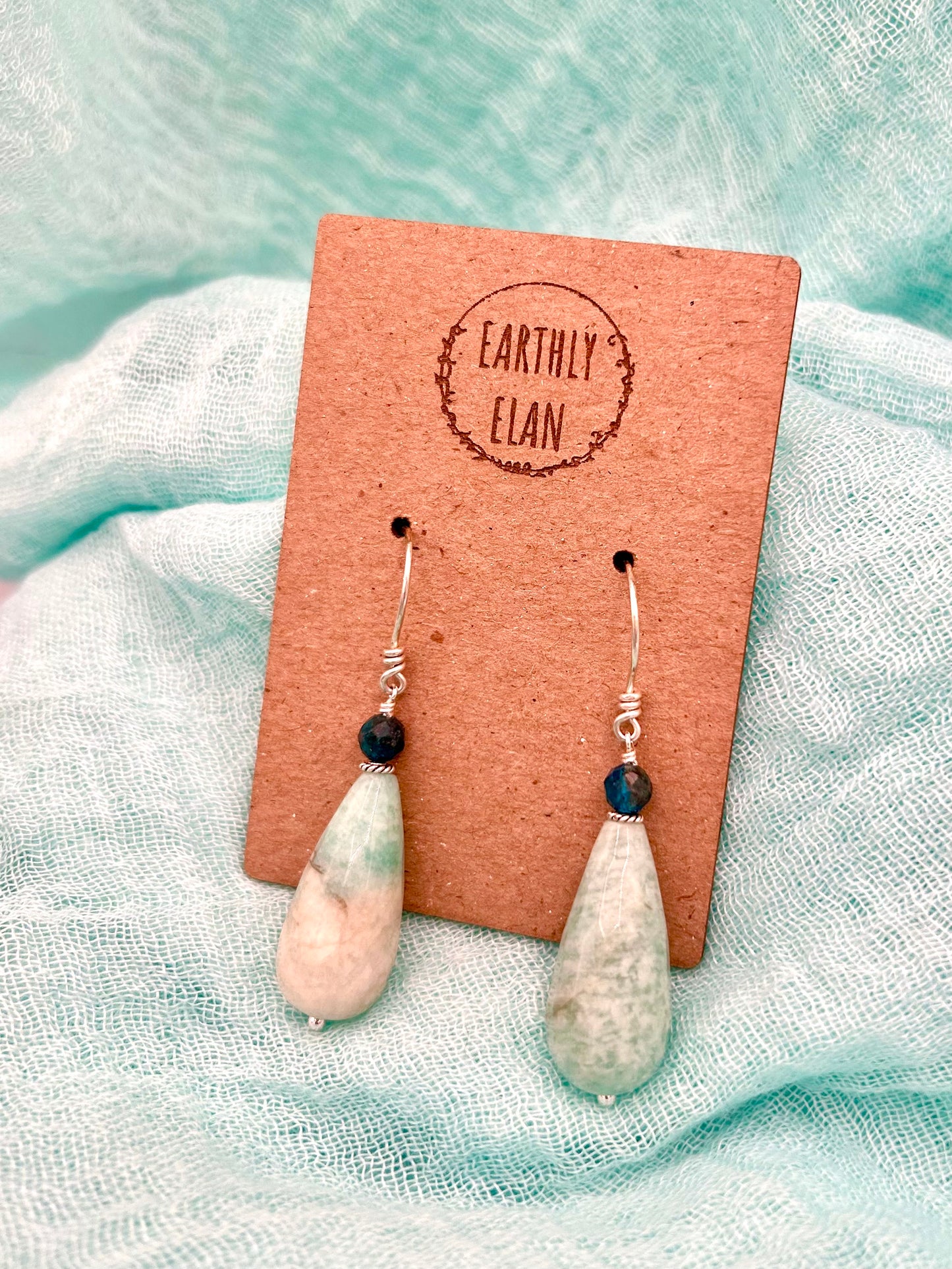 Amazonite Teardrop Earrings