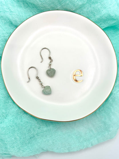 Gemstone Heart Earrings