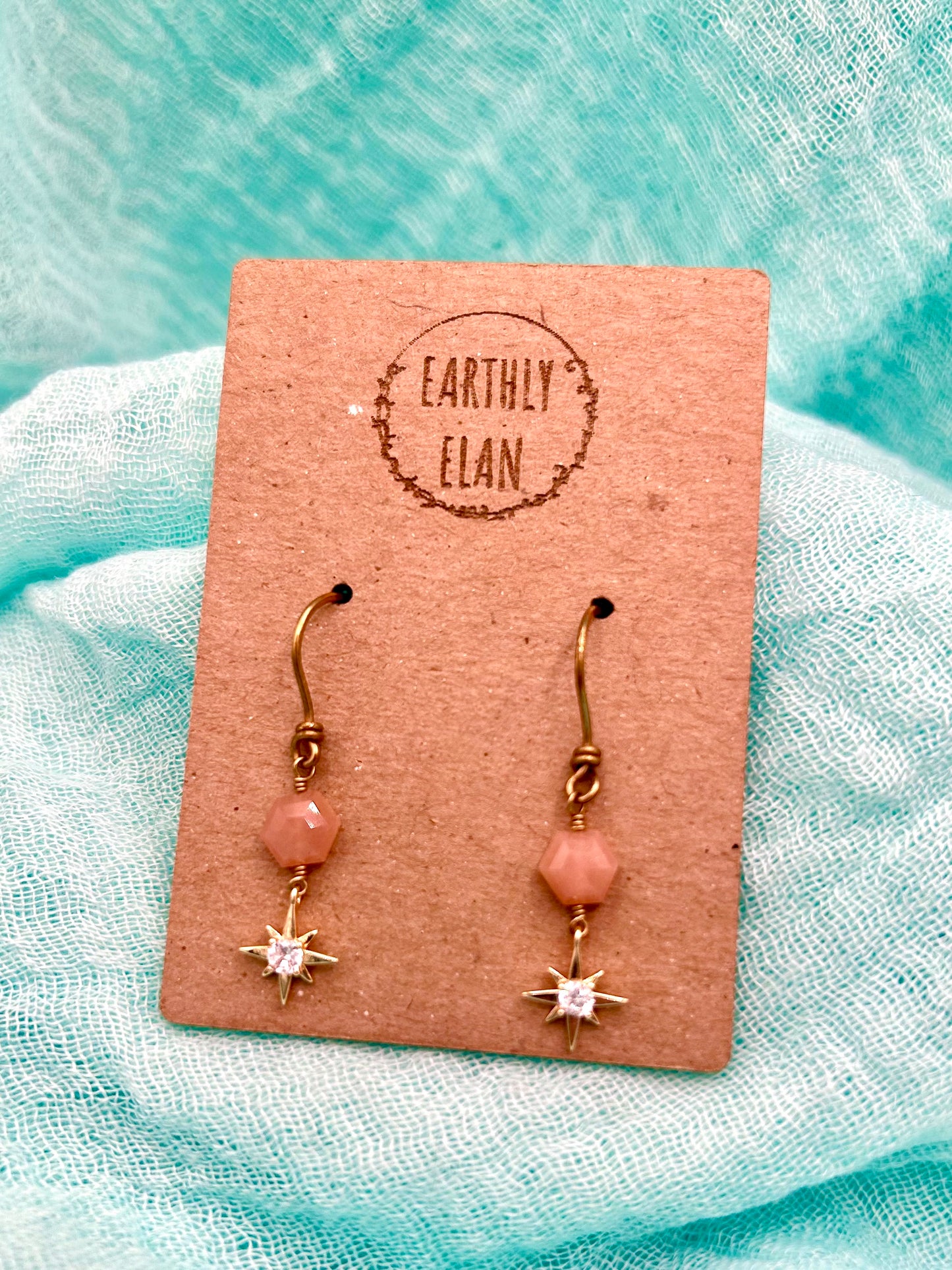 Moonstone Starburst Earrings