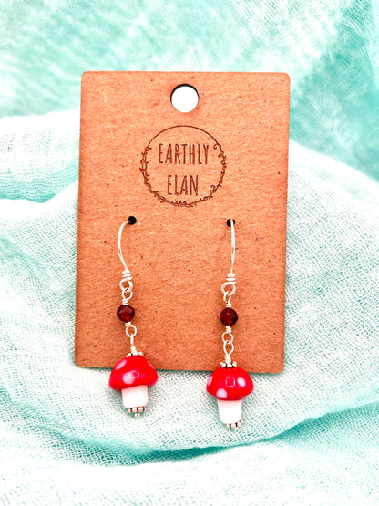 Red Mushroom Earrings