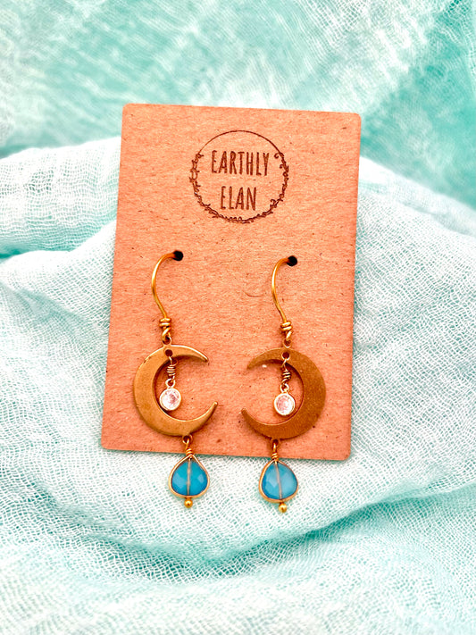 Moon Drop Earrings