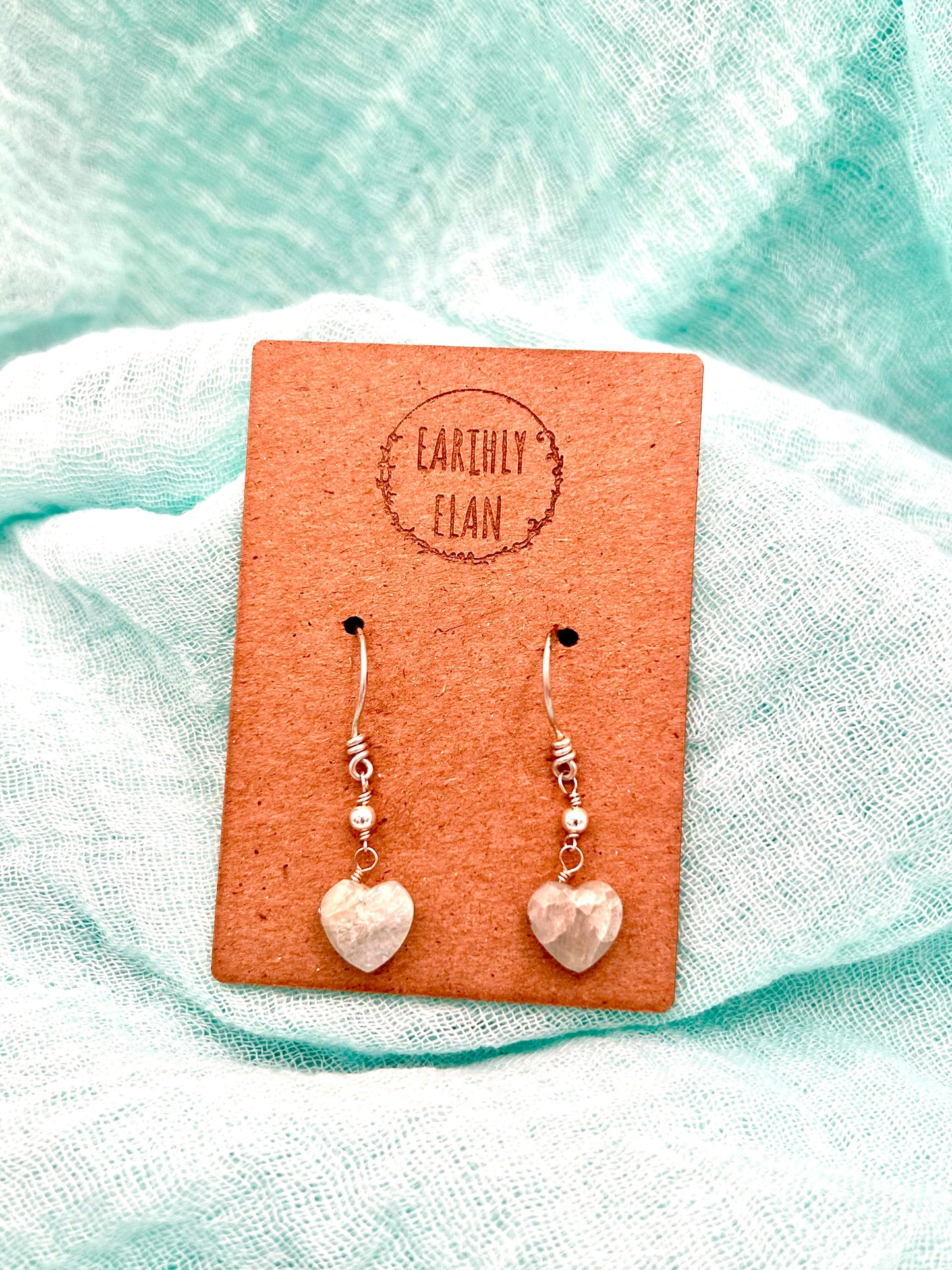 Gemstone Heart Earrings