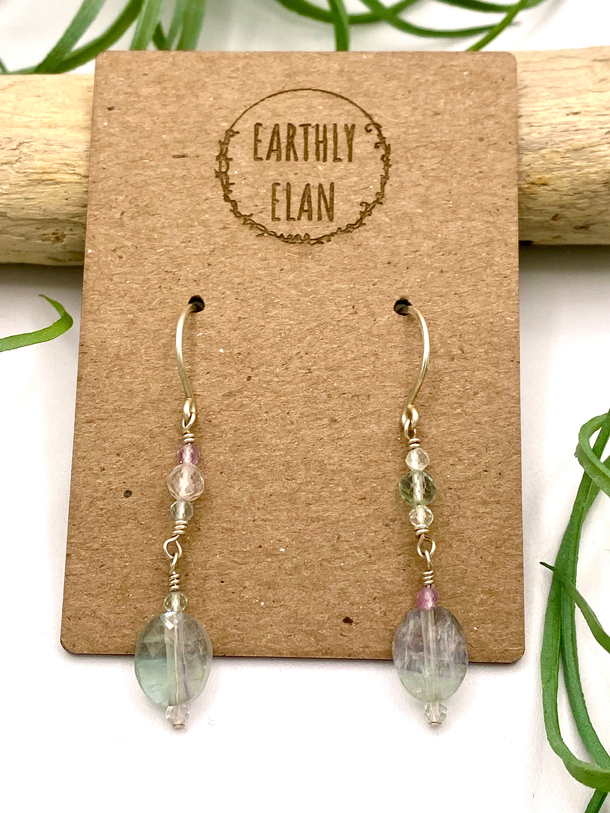 Fluorite Earrings - Earthly Elan