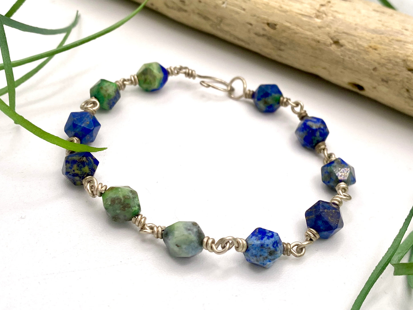 Star Cut Lapis Lazuli Bracelet - Earthly Elan