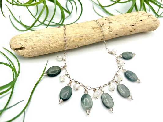 Cat’s Eye and Crystal Necklace - Earthly Elan